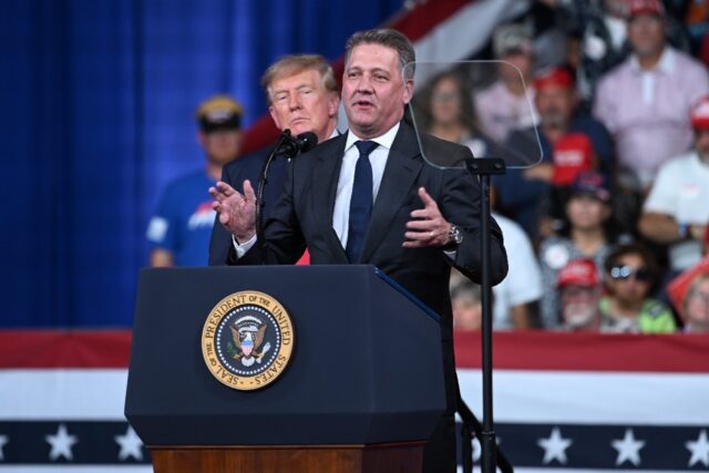 Audi CEO Gernot Doellner spoke at US President Donald Trump's midterm election campai