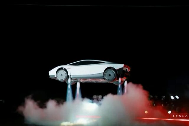 Tesla's Elon Musk unveils what he calls a "flying" car