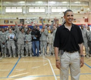 obama with military