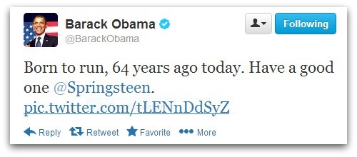 Obama's Springsteen tweet