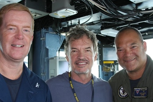 Gary Graham and friends on a U.S. aircraft carrier