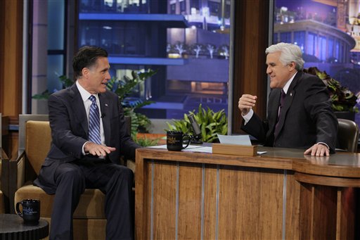 Romney Shows Lighter Side With Leno