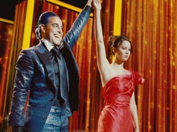 Stanley Tucci Jennifer Lawrence in The Hunger Games