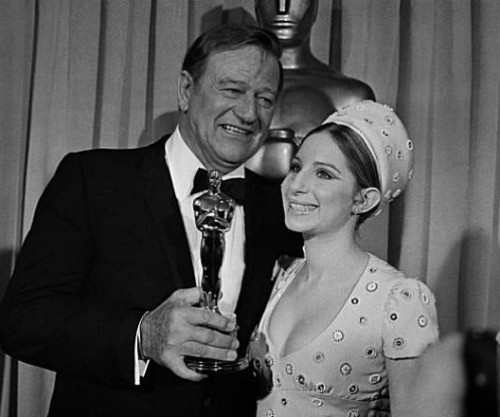 John Wayne and Barbra Streisand