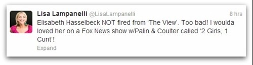 Lisa Lampanelli tweet