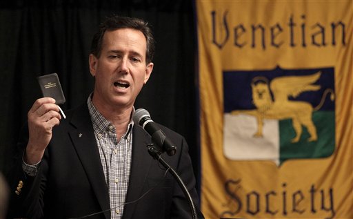Santorum: 'Issue in This Race Is Not the Economy'