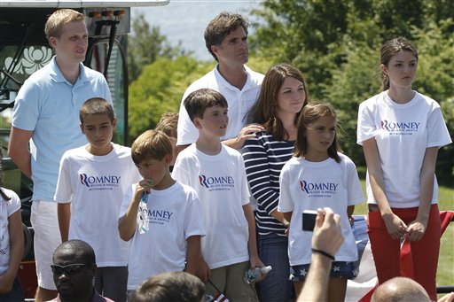 For Romney, Big Family at Center of Life, Campaign