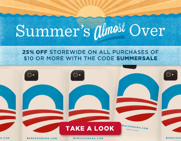 Closing Sale: All Obama Campaign Gear 25% Off!