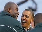 Magic Johnson Comes Out for Obama