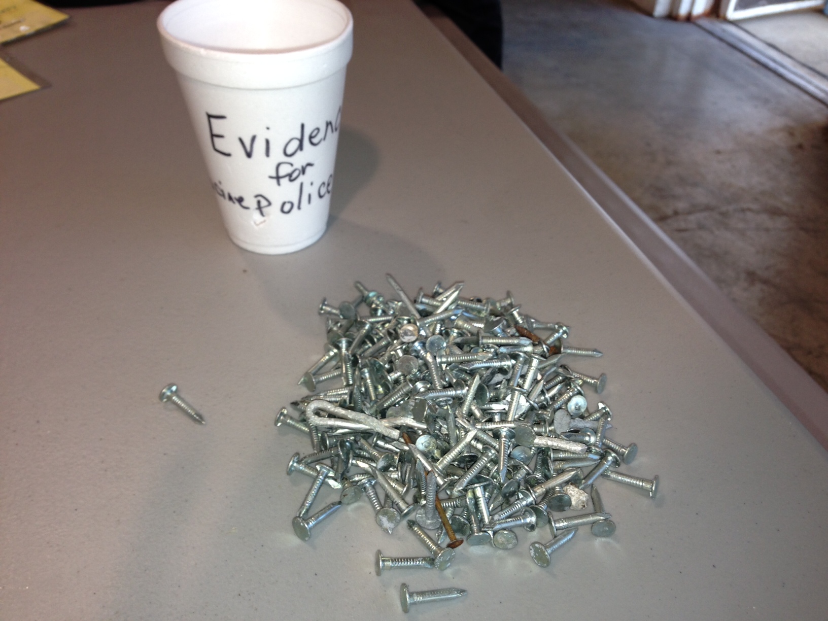 Hundreds of Roofers' Nails Spread Across Parking Lot Before WI Tea Party Rally
