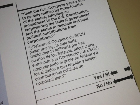 Anti-Citizens United Constitutional Amendment Appears on Chicago Ballots