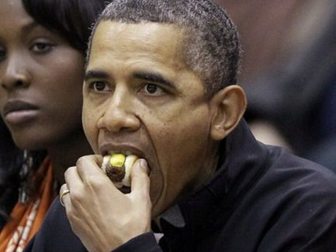 Obama Consuming Mass Quantities of Tax Dollars, Hot Dogs