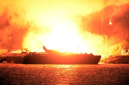 Fuel Barges Explode, Causing Large Fire in Alabama