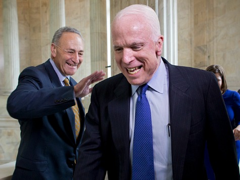 McCain, Schumer Twist Numbers to Attack Cornyn Immigration Amendment