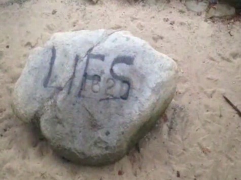 Anarchists Deface Plymouth Rock