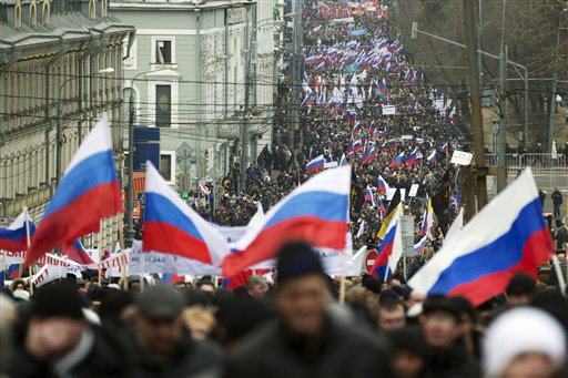 Thousands March in Pro-Invasion Rally in Moscow