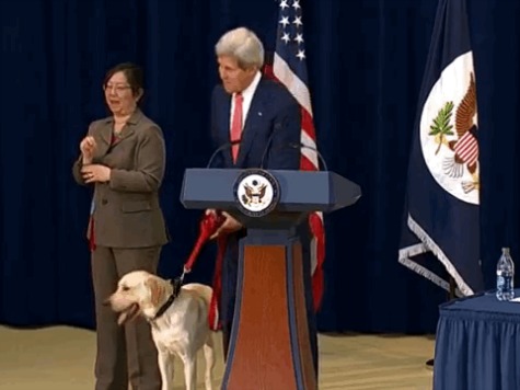 Secretary of State John Kerry Brings Dog to Take Your Child to Work Day