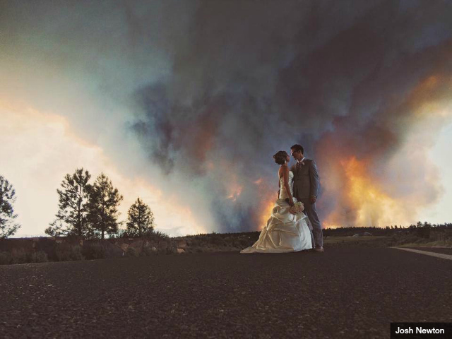 Wedding Threatened by Wildfire Has Happy Ending