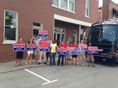 Carr Supporters Track Alexander Bus Tour