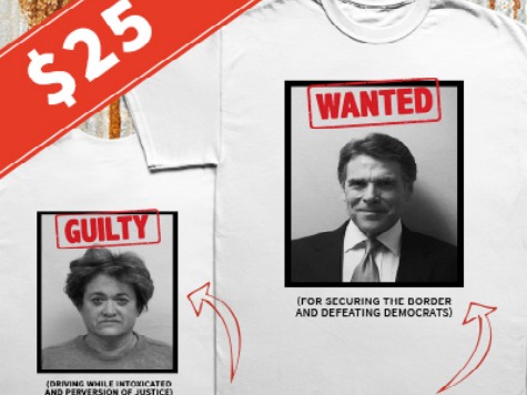 Rick Perry Fundraises by Selling Shirts with His Mugshot