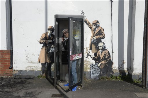 Graffiti Mocking UK Spies Looks Like Banksy's Latest Satire