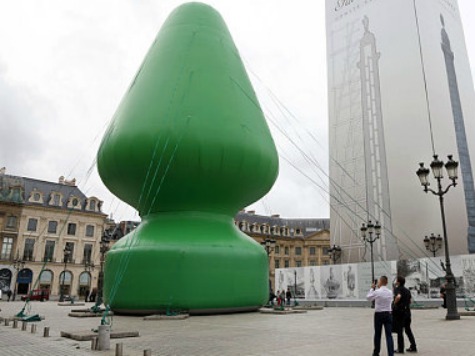 Artist's 80-Foot Inflatable Christmas Tree Sculpture Mistaken For 'Sex Toy'