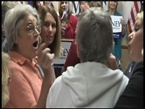 VIDEO: Heckler Spits in Face of Grandmotherly Romney Supporter in WI