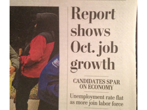 Washington Post: October's Higher Unemployment Shows 'Job Growth'