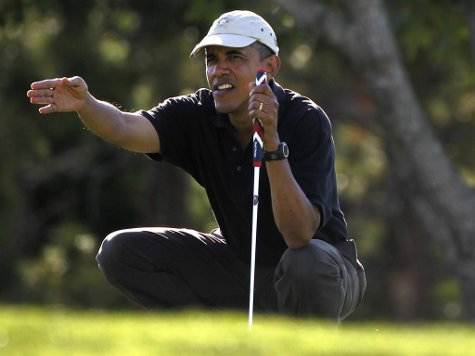 Obama Golfs with ESPN Host Michael Wilbon