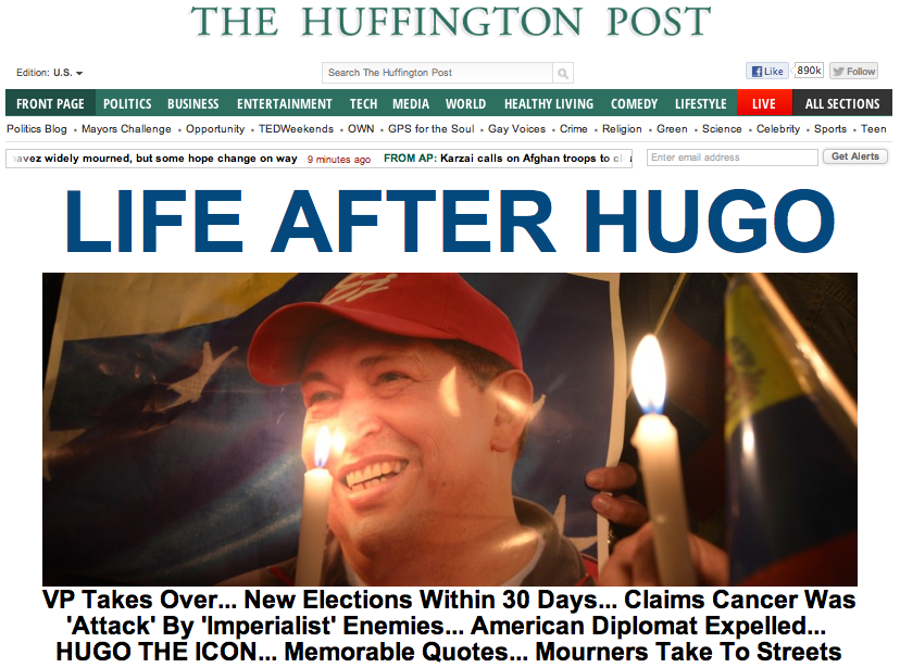 Huffington Post Is Just a Hugo ChÃ¡vez Fanpage Now