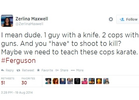Zerlina Maxwell: 'Shoot to Kill? … Teach These Cops Karate'