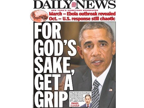 New York Daily News Blasts Obama: 'For God's Sake, Get a Grip'