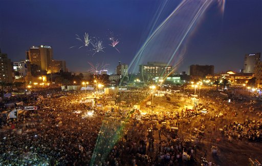 Tens of thousands protest military rule in Egypt
