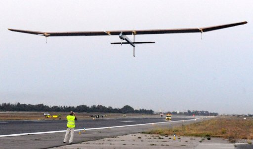 Solar Plane Lands in Spain on Way Back Home