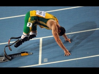 Oscar Pistorius, Double Amputee, Takes His Mark Sunday at Olympics