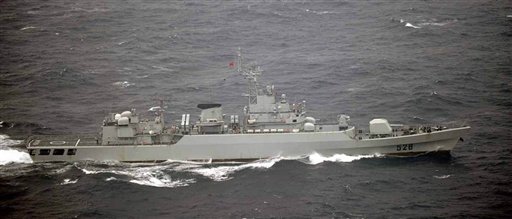 Chinese Warships Cross Waters near Japan Island