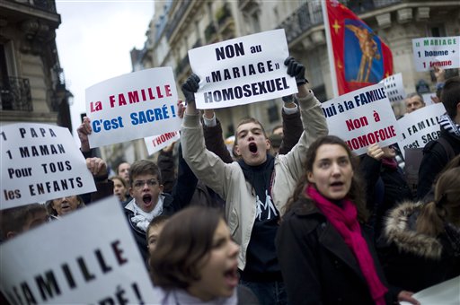 Pro- and Anti-Gay Protesters Clash in Paris