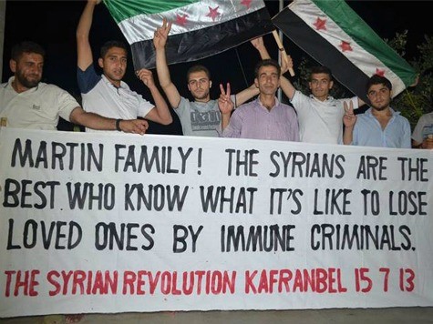 Syrian Rebels Support Trayvon Martin
