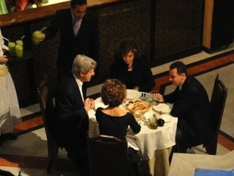 PHOTO: Kerrys Have Dinner with Assad in 2009