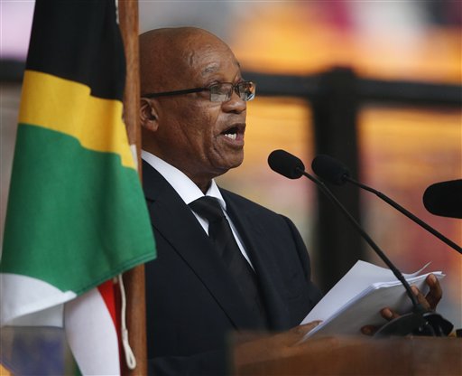 South African President Booed at Mandela memorial