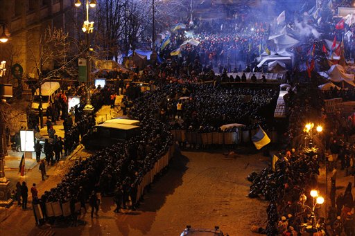 Ukraine Police Stand Down after Protest Grows