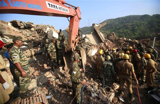 Rescuers Dig for India Building Collapse Survivors