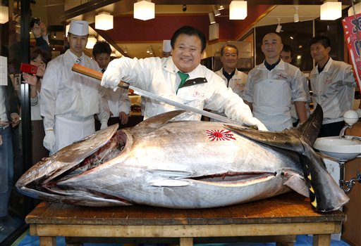 Price of Bluefin Tuna Nosedives at Tokyo Auction
