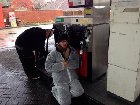 Fracking Protesters Arrested for Gluing Themselves to the Wrong Petrol Pumps