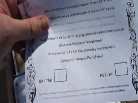 Over 100,000 Donetsk Referendum Ballots Marked YES Found in East Ukraine