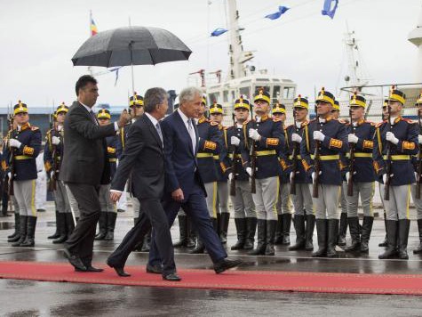 Chuck Hagel Visits Romania, Promises More US Military in Black Sea
