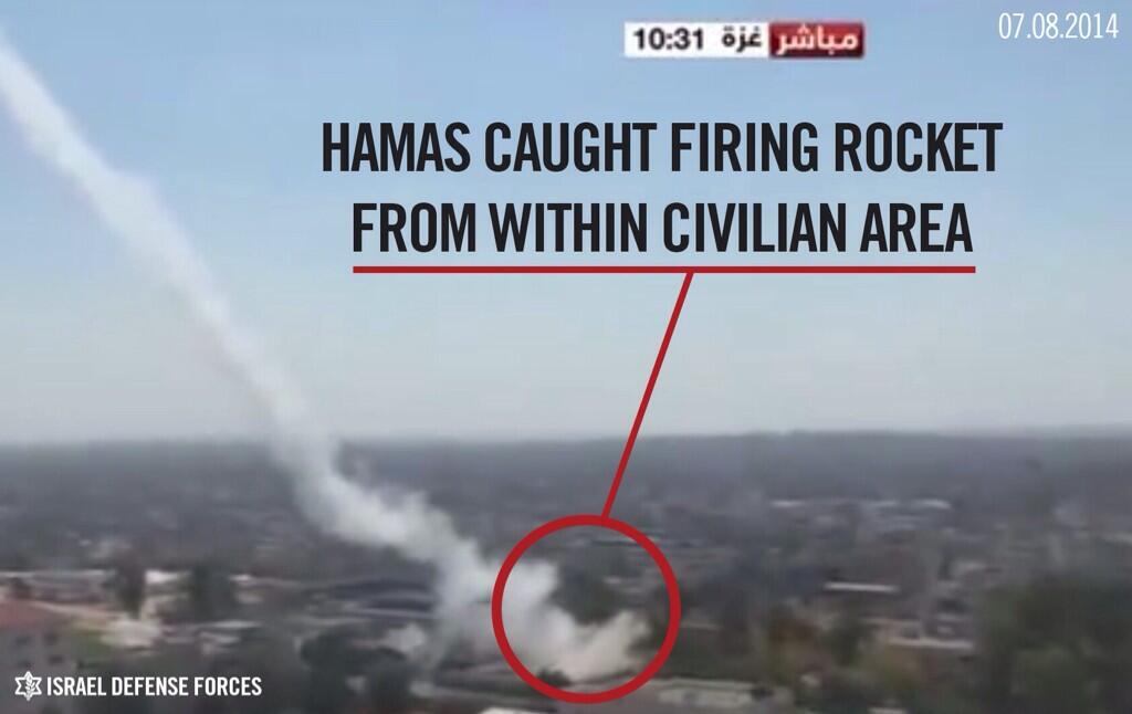 Israel Tweets Photo of Hamas Using 'Human Shields'