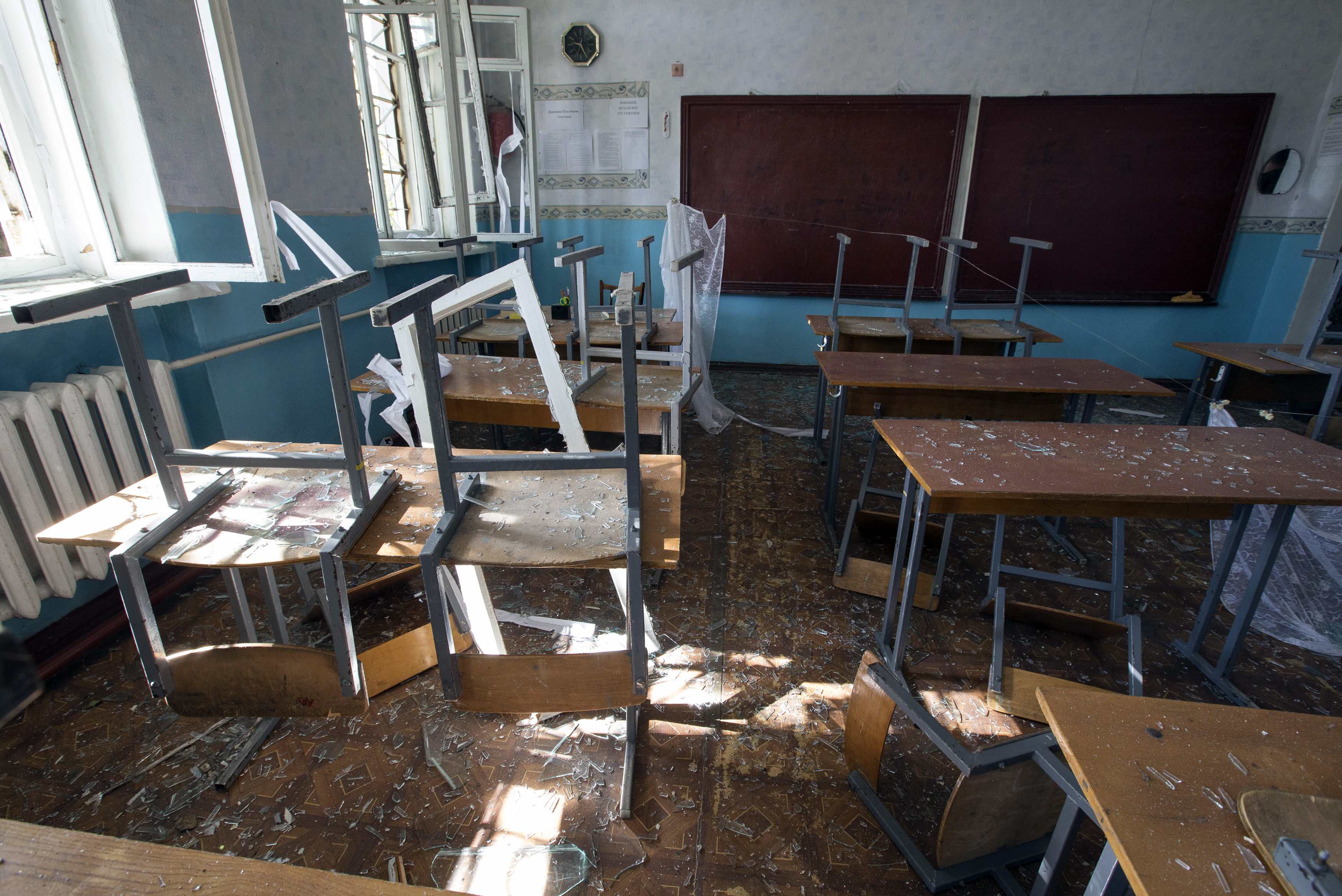 At Least 10 People Killed in Shelling on and near School in East Ukraine
