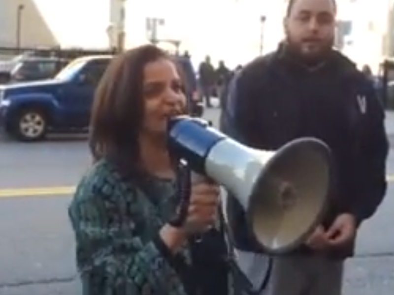 Palestinian Terrorist, Convicted on Immigration Charge, Leads Supporters: 'Yes We Can!'