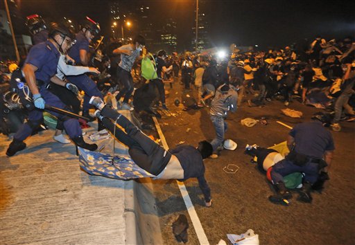 Hong Kong Protesters, Police Clash; 40 Arrested